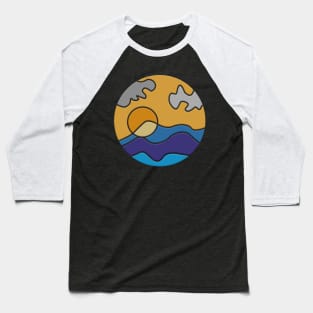 Sea Sun & Clouds Baseball T-Shirt